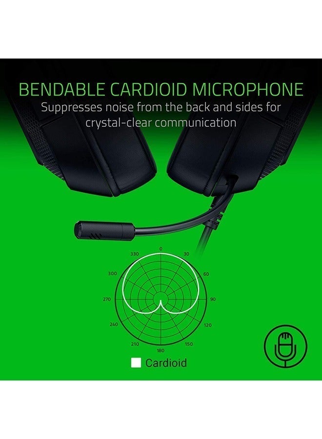 Wired Gaming Headset, 7.1 Surround Sound, Lightweight Aluminum Frame, Bendable Cardioid Microphone, Oval Ear Cushions, Adjustable Headband for PC, Xbox, PS4, Nintendo Switch Black - Image 4